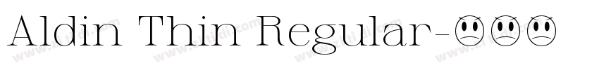 Aldin Thin Regular字体转换